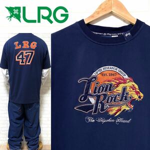 LRG エルアールジー 刺繍 Lion Rock ビッグシルエット Tシャツ