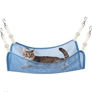 猫 ハンモック 調節可能 大きい ペット用 メッシュハンモック 春夏仕様 通気性 強度アップ 丸洗い 大きい超軽量 取り付け簡単