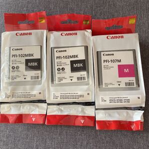 Canon インク PFI-102MBK PFI-107M 3個セット