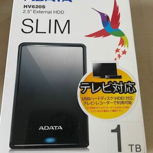 新品　ADATA ポータブルHDD SLIM 1TB USB 3.2 録画　ハード
