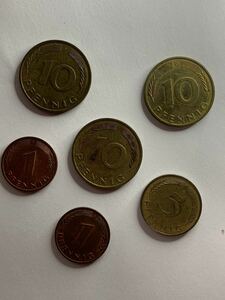 海外コイン　ドイツ　マルク　ペニヒ　12枚セット