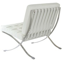 バルセロナチェア ミースファンデルローエ 総本革イタリアンレザー仕様 ホワイト BARCELONA Chair デザイナーズ リプロダクト_画像4