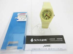 MA318【レディース腕時計】J-AXIS SUN FLAME★TCL60-YE イエロー★ジェイアクシス サンフレイム★キッズ対応ベルト クォーツ腕時計★未使用