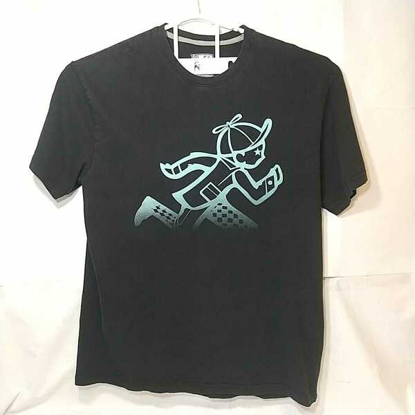 zcl-04♪アメリカ古着play cloths プレイクロース　プリントロゴ Tシャツ USサイズ－XL ブラック