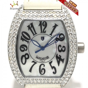 LANCASTER(ランカスター) 腕時計 - 0248 レディース ラインストーン ホワイトシェル