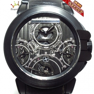 HARRY WINSTON(ハリーウィンストン) 腕時計■美品 オーシャン トリレトロ 400-MCRA44ZK / 400/MCRA44ZKL.S / OCEACT44ZZ002 メンズ グレー