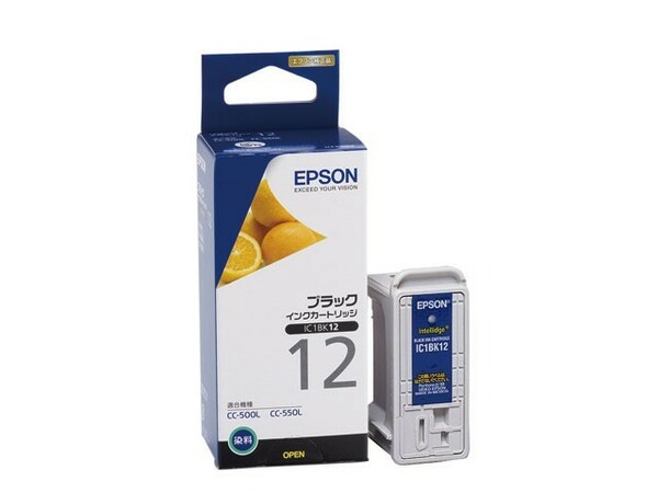 未開封品 エプソン EPSON 純正 インクカートリッジ IC1BK12 ブラック 未使用品 プリンター 純正インク 黒
