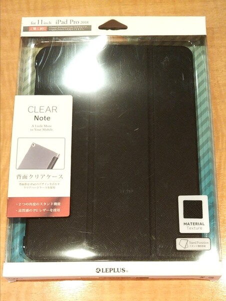iPad Pro 11インチ クリアバック フラップケース LEPLUS ルプラス LP-IPPMLCBK クリアノート ブラック