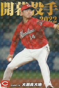 カルビー 2022プロ野球チップス第2弾 OP-04 大瀬良大地(広島) 開幕投手カード スペシャルBOX