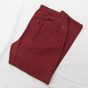 USA製 Vintage ビッグサイズ 18W W38~ JONES JEANS カラー デニム パンツ ジーンズ ブーツカット 5ポケット レッド 古着 ビンテージ 2J1214