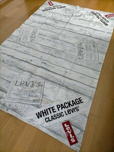 状態良好 希少非売品 00s Levi's WHITE PACKAGE リーバイス 特大サイズ バナーフラッグ タペストリー 販促用ポスター 看板 122×194