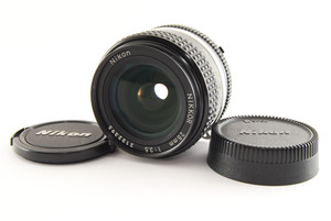 【美品】ニコン Nikon Ai-s Nikkor 28mm F/3.5 高級 広角 単焦点レンズ Fマウント 試写・動作確認済み！991013