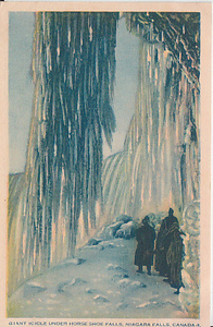 ♯FF5 絵葉書　GIANT ICICLE UNDER HORSE SHOE FALLS.CANADA ホースシュー滝 カナダ