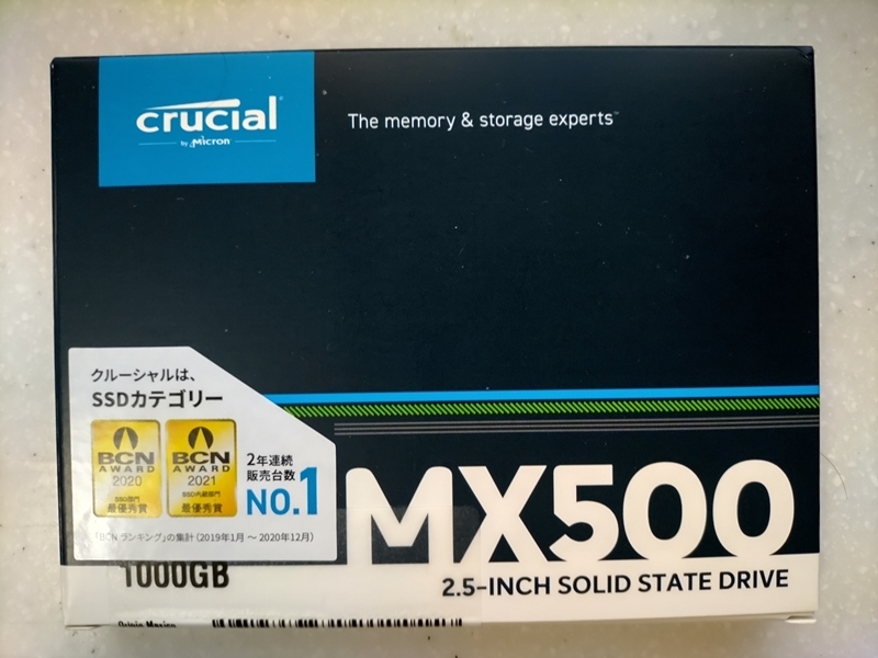 新品未開封1TB SSD CT1000MX500SSD1/JP [Crucial MX500 2.5インチ7mm 