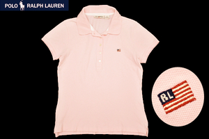 Y-3816* free shipping * beautiful goods *Polo Jeans Co RALPH LAUREN Polo jeans Ralph Lauren * regular goods . Logo embroidery pink deer. . polo-shirt with short sleeves M