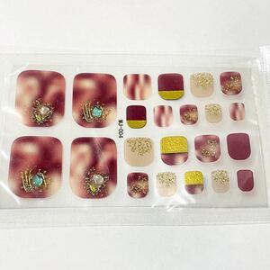 ジェルネイル風 ネイルシール フット 23