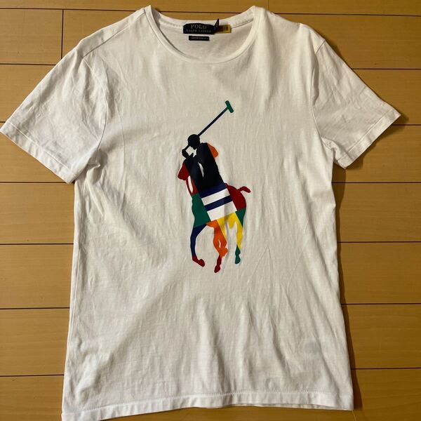美品 完売 ラルフローレンTシャツ レインボービッグポニー ラルフローレン