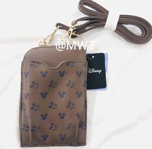 Disneyディズニー　ミッキーマウス　ミッキー　ショルダーバッグ　マルチショルダー　スマホポシェット　バッグ　ポーチ　財布　キーリング