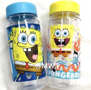 2点 スポンジボブ ドリンクボトル 新品 ペア セット テレビアニメ キャラクター ドリンク マグボトル 水筒 ウォーターボトル