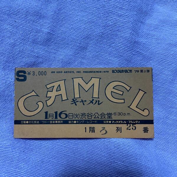 camel キャメル　チケット半券