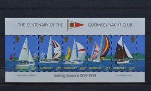 「FN27」ガンジー島切手　1991年　ヨット
