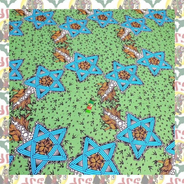 【SALE/270cm x 110cm/3ヤード】アフリカンプリント生地 barg-i38 アフリカ布 アフリカ生地 ゴールドプリント アンカラ キテンゲ パーニュ