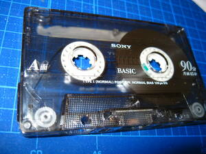 使用済み 中古 カセットテープ　SONY　BASIC900　Type1　ノーマル　90分 1本 爪あり　　No.8915　未記入インデックス・ラベル付き