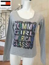 新品 Tommy Girl トミーガール ★グレー　ストレッチ　長袖　カットソー　S_画像1