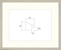 額縁　水彩用額縁 1.5mm厚UVカットアクリル付 8229 F4号 ホワイト_画像1