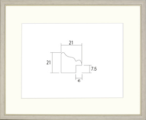 額縁　水彩用額縁 1.5mm厚UVカットアクリル付 8229 F6号 ホワイト