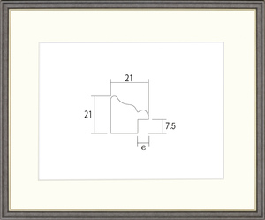 額縁　水彩用額縁 1.5mm厚UVカットアクリル付 8229 F6号 ブラック