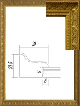 デッサン用額縁 UVカットアクリル付 8206 太子 アンティークゴールド 金_画像3