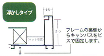 額縁　油絵/油彩額縁 アルミフレーム 仮縁 6568（フロート５０） P3号 チタン ( シルバー系 )_画像3