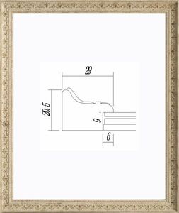 デッサン用額縁 UVカットアクリル付 8206 半切 ホワイト 白