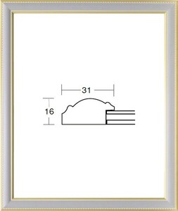 デッサン用額縁 9614 インチサイズ グレー