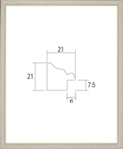 デッサン用額縁 UVカットアクリル付 8229 半切 ホワイト_画像1