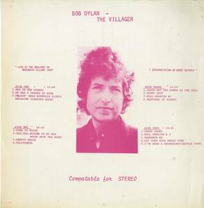 A00512429/LP2枚組/ボブ・ディラン(BOB DYLAN)「The Villager (503・フォークロック)」