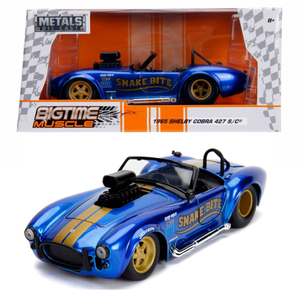 Доставка 700 иен Jadatoys 1/24 BTM 1965 Shelby Cobra 427 S/C Mini Car Candy Blue