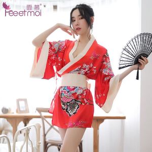 新品 激安大特価 セクシー コスプレ 花魁 和服 着物 ランジェリー レッド