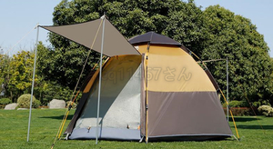 特売★品質保証 六角テント屋外5 ~ 8人用全自動防雨露営テント野外キャンプ装備　3色選べCZ-533