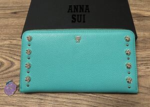  Anna Sui baren si around fastener long wallet turquoise new goods 