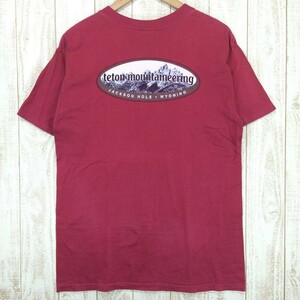 MENs M ティートンマウンテニアリング Tシャツ 希少モデル teton mountaineering レッド系