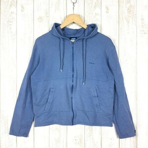 UNISEX M カブー ストレッチ コットン スウェット フルジップ パーカー KAVU ブルー系