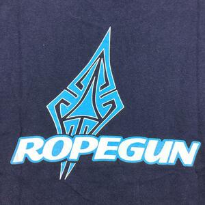 MENs M ロープガン ショートスリーブ ロゴ Tシャツ 入手困難 ROPEGUN ネイビー系