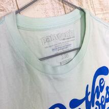 WOMENs XS パタゴニア ウィメンズ SaveTheWaves.org オーガニックコットン Tシャツ PATAGONIA ブルー系_画像2