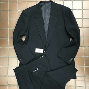 [ новый товар ]* супер-скидка костюм * джентльмен одежда . широкий . одежда формальный костюм lik route костюм / супер-скидка / размер LL/ чёрный черный /no- Benz *2 tuck шерсть 100%