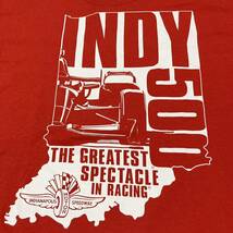 00s◆インディ500 INDY500◆インディアナポリススピードウェイTシャツM 赤 レッド Indianapolis 500 半袖 オフィシャル メキシコ製_画像6