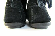 ミネトンカ ダブルフリンジ ブーツ 靴 約22cm スエード ブラック 黒 レディース ファッション MINNETONKA_画像10