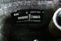 ミネトンカ ダブルフリンジ ブーツ 靴 約22cm スエード ブラック 黒 レディース ファッション MINNETONKA_画像9