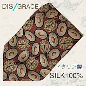 A30★即納★ 高品質 DIS GRACE イタリア製 ネクタイ シルク 総柄